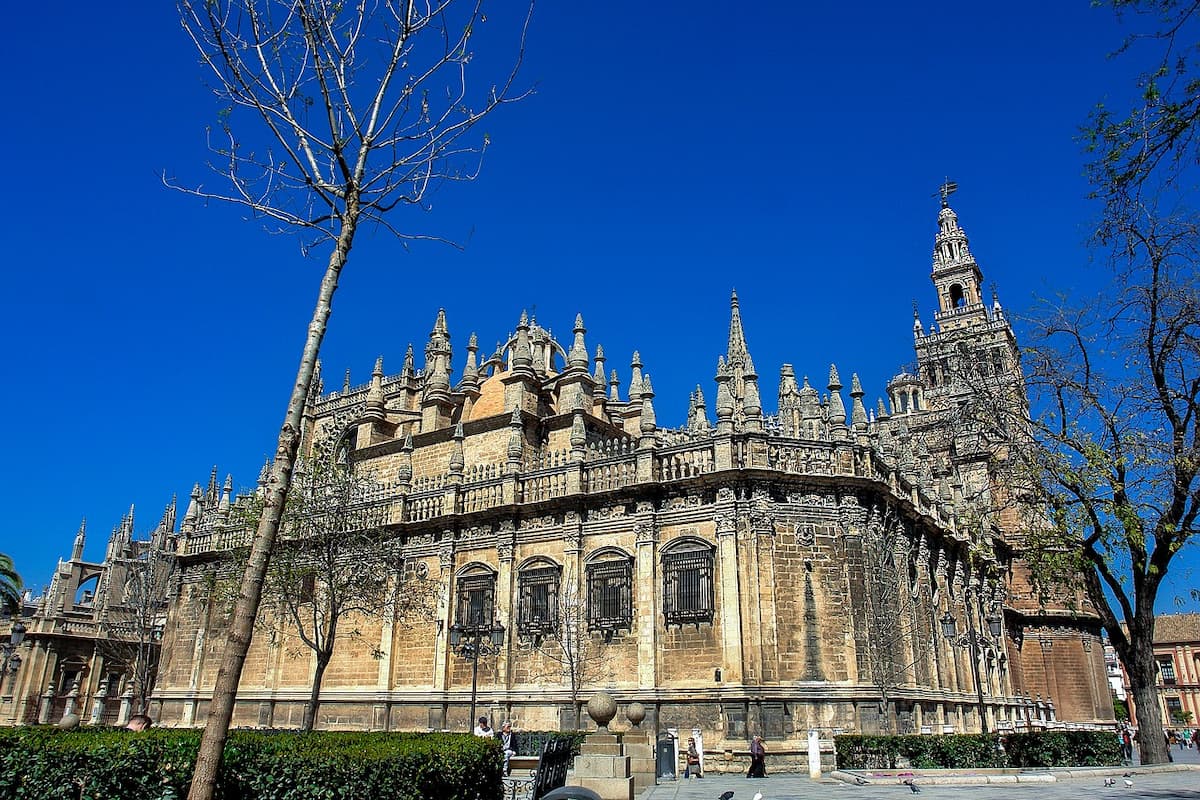 The back part of Seville cathedral