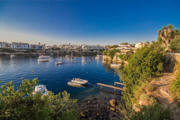 Menorca port in Spain